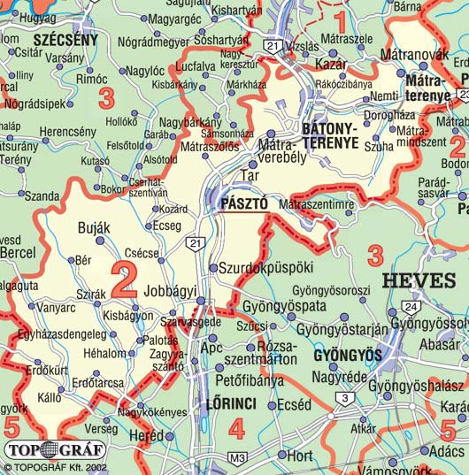 baja és környéke térkép Nógrád megye 2. egyéni országgyûlési választókerülete baja és környéke térkép