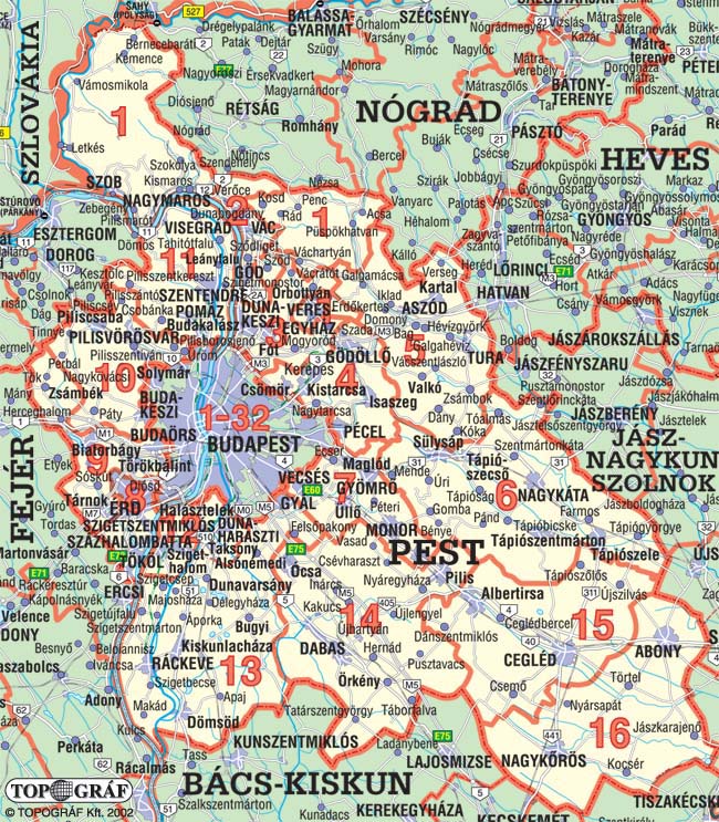 magyarország térkép pest megye Pest megyei   Térképek   Pest megye.linkdr.hu magyarország térkép pest megye
