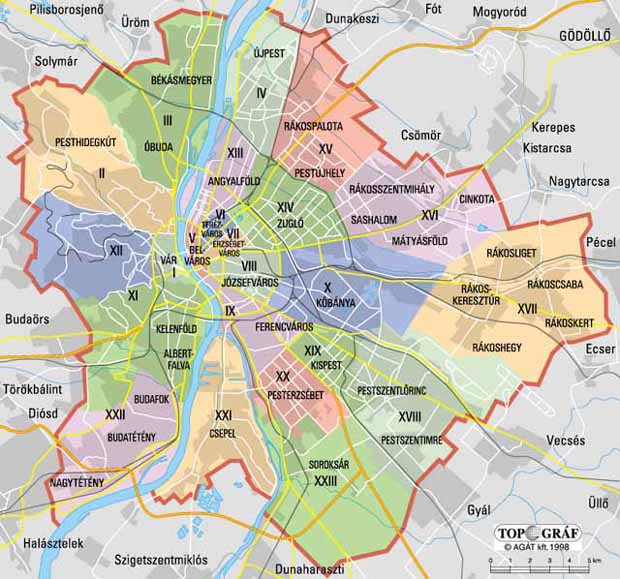 budapesti kerületek térkép üres budapesti kerületek térkép